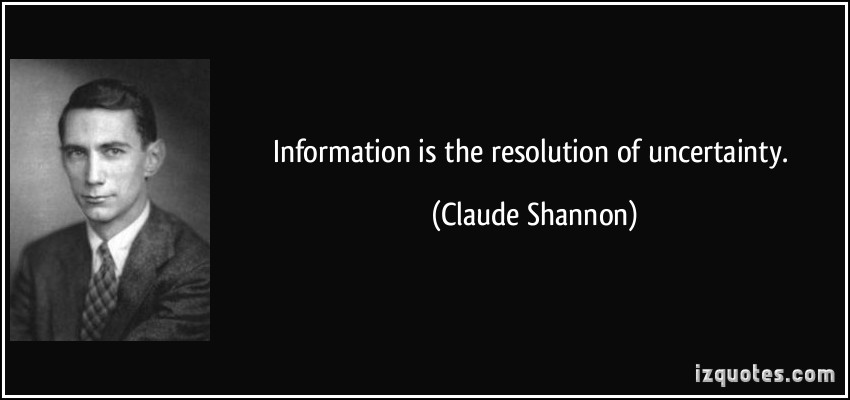 Claude Shannon's quote