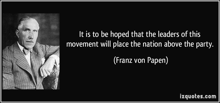 Franz von Papen's quote