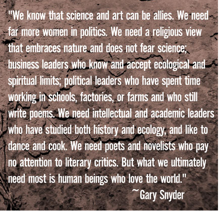 Gary Snyder's quote