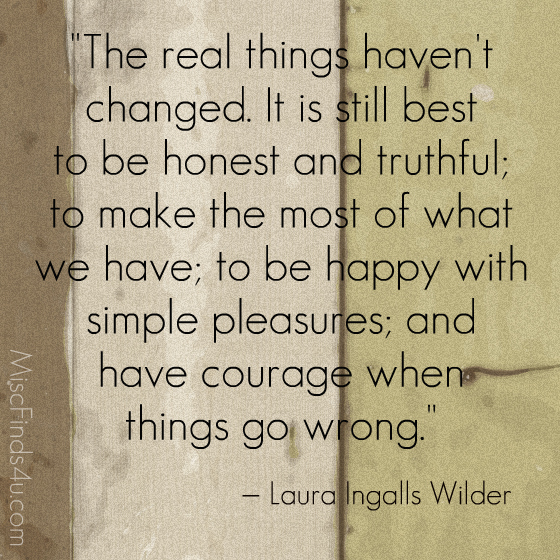 Laura Ingalls Wilder's quote