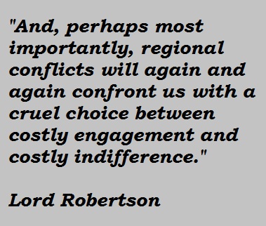 Lord Robertson's quote