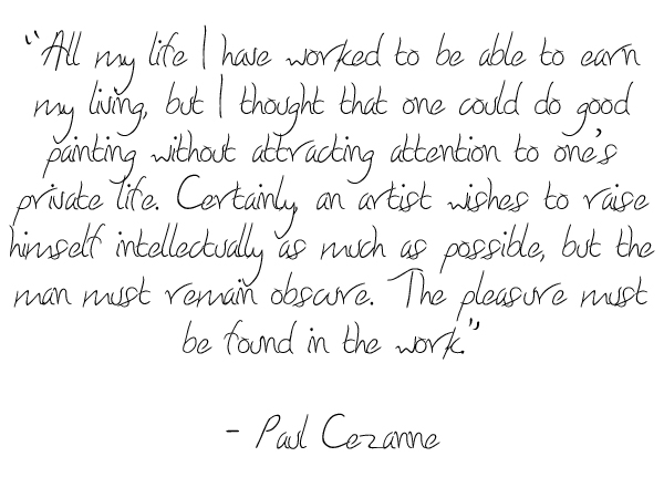 Paul Cezanne's quote