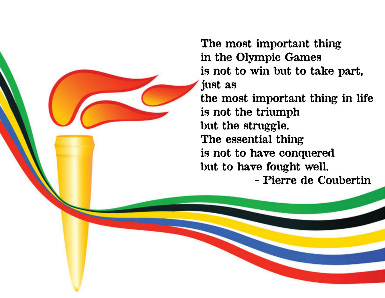 Pierre de Coubertin's quote