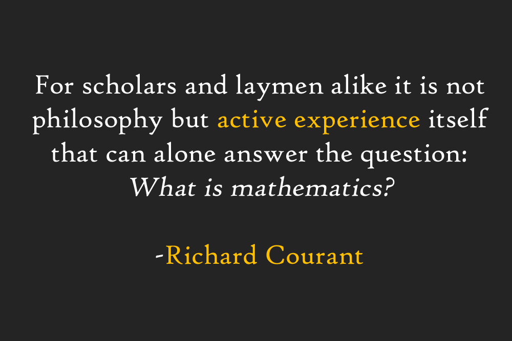 Richard Courant's quote