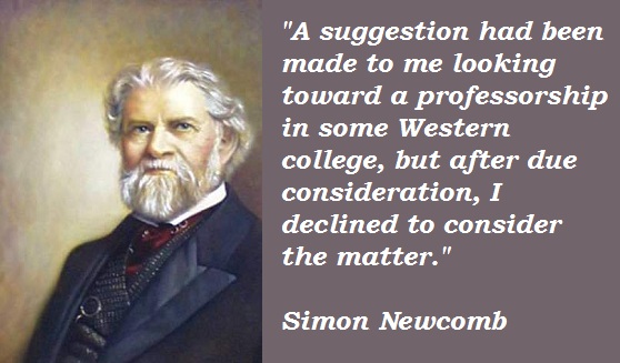 Simon Newcomb's quote #7
