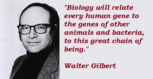 Walter Gilbert's quote