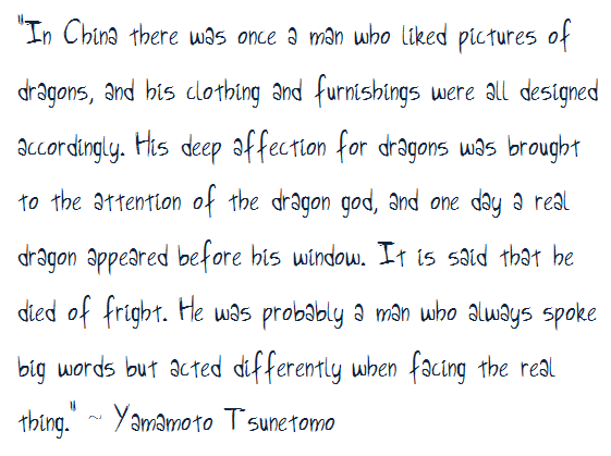 Yamamoto Tsunetomo's quote