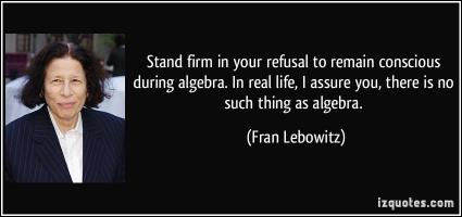 Algebra quote #1