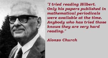 Alonzo Church's quote