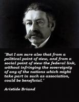 Aristide Briand's quote