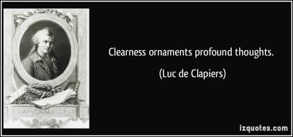 Clearness quote #1