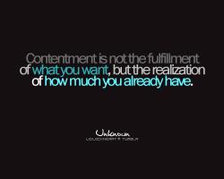 Contentment quote #2