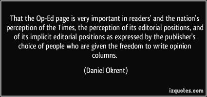 Daniel Okrent's quote