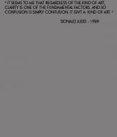 Donald Judd's quote
