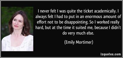 Emily Mortimer's quote