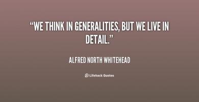 Generalities quote #2