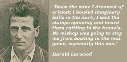 Harold Larwood's quote