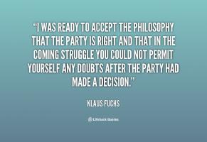 Klaus Fuchs's quote