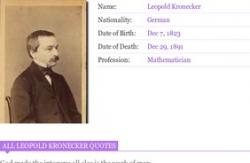 Leopold Kronecker's quote #1