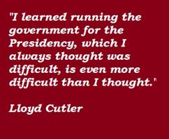 Lloyd Cutler's quote #3