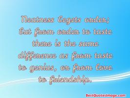 Neatness quote #2