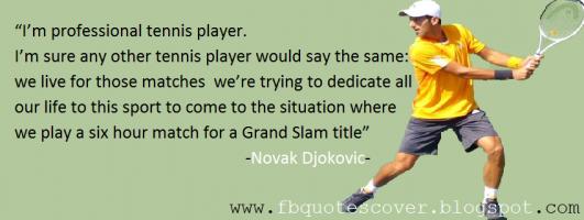 Novak Djokovic's quote