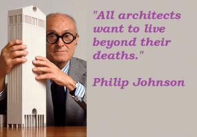 Philip Johnson's quote