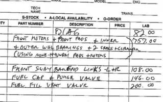 Repair quote #2