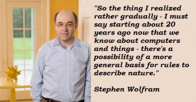 Stephen Wolfram's quote