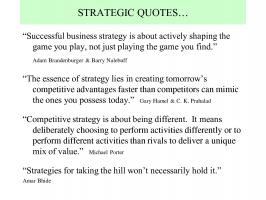 Strategic quote #1