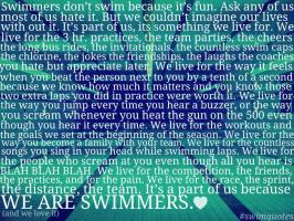 Swimmer quote #1