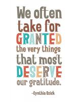 Taking Things For Granted quote #1
