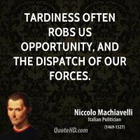 Tardiness quote #1