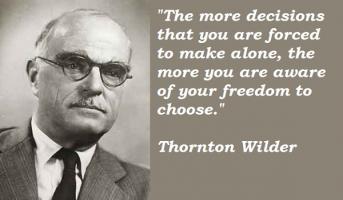 Thornton Wilder's quote