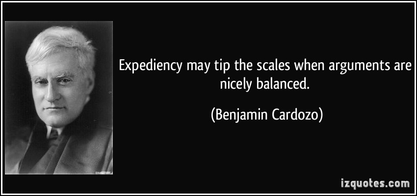 Benjamin Cardozo's quote