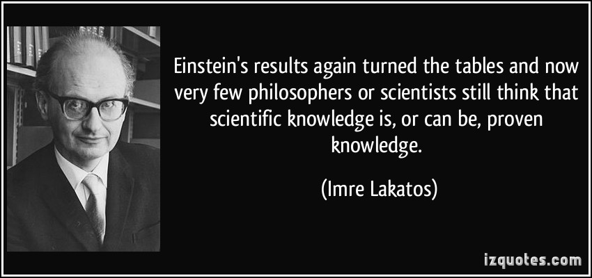 Imre Lakatos's quote