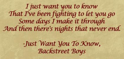 Backstreet quote #1