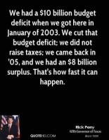 Budget Deficits quote #2