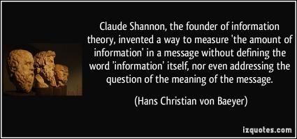 Claude Shannon's quote #2