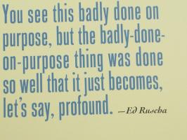 Edward Ruscha's quote