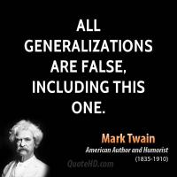 Generalizations quote #2