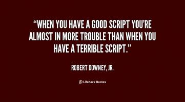 Good Script quote #2