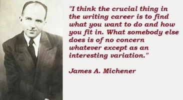 James A. Michener's quote