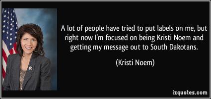 Kristi Noem's quote