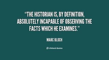 Marc Bloch's quote