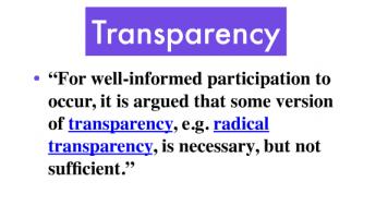 Transparency quote #2