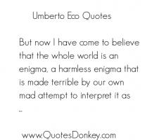 Umberto Eco's quote