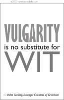 Vulgarity quote #3